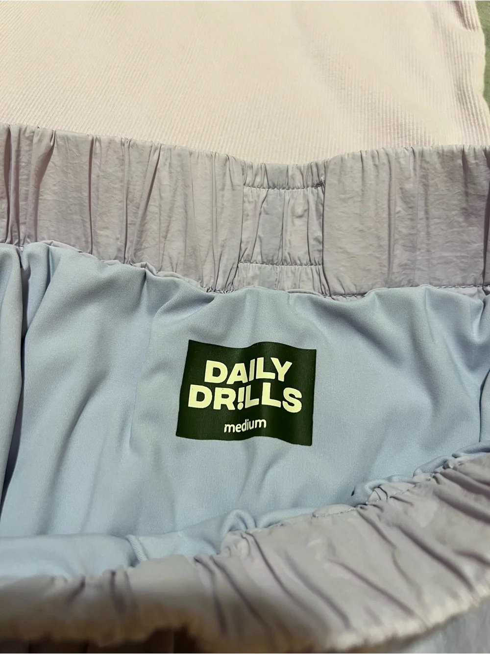 Daily Drills Women's Light Purple Ribbed Tank and Shorts Set